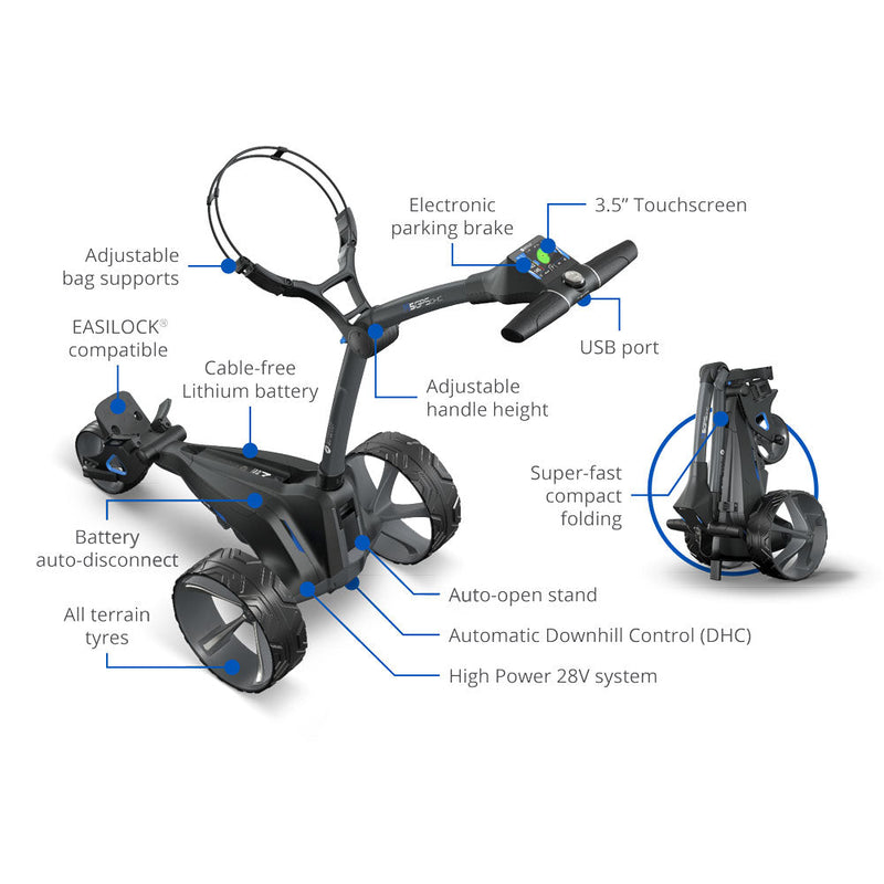 Motocaddy M5 GPS DHC '24 Electric Trundler - w Lithium Standard battery