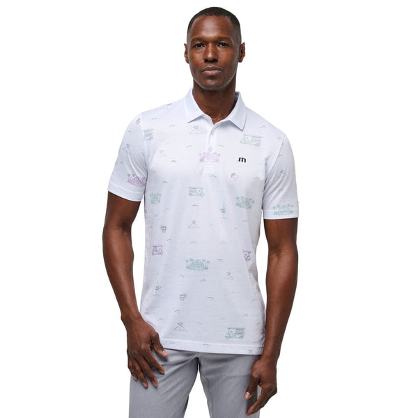 Travis Mathew Mens Tiki Mapes Print Polo