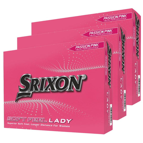 Srixon Soft Feel Lady Passion Pink Golf Balls V8 - 3 Dozen