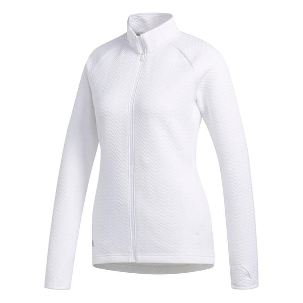 adidas Ladies Textured Full Zip Layer Polo