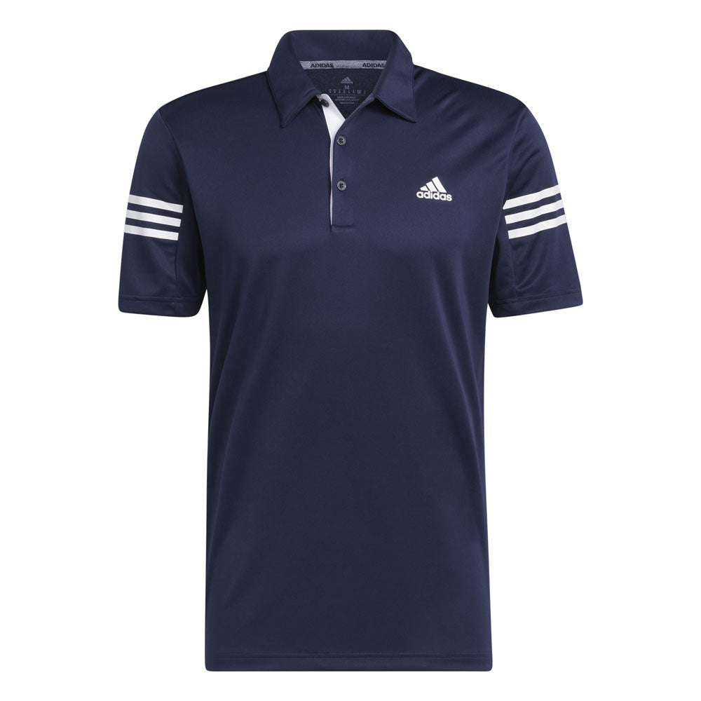 Adidas striped polo best sale